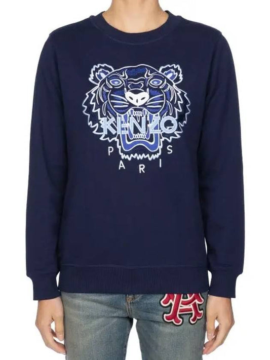 Tiger Logo Sweatshirt Navy K25702 - KENZO - BALAAN 2