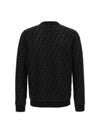 FF motif crew neck wool knit top black - FENDI - BALAAN 3