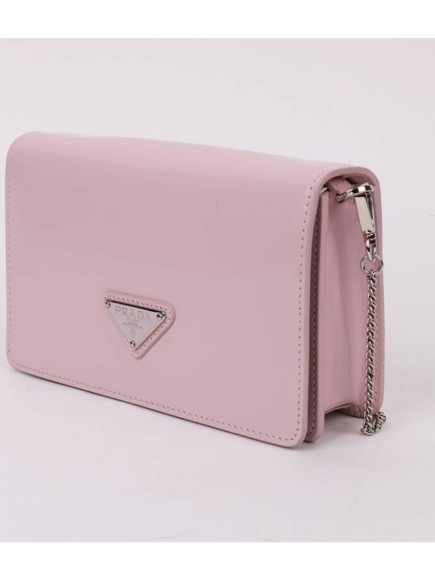 Triangular logo brushed mini cross bag 1BD307 - PRADA - BALAAN 2