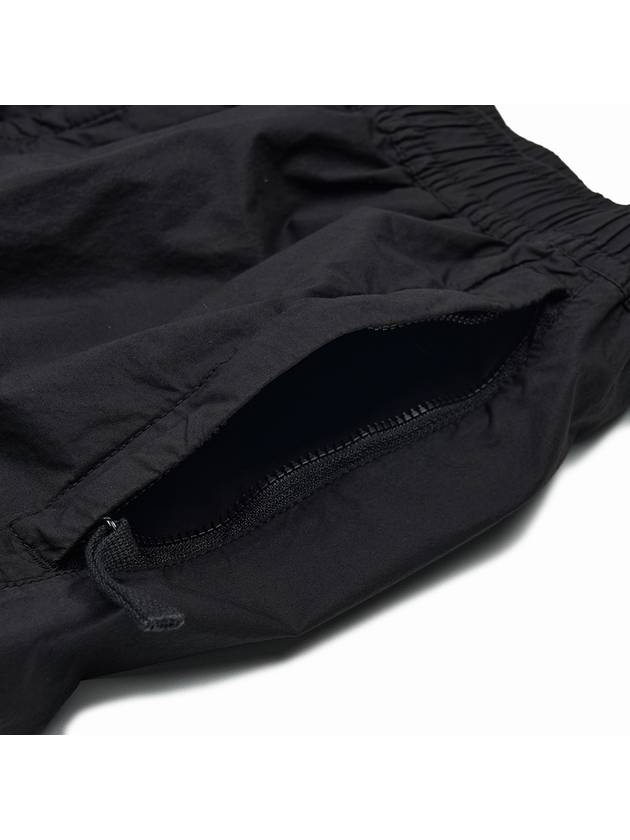 Stretch Cotton Tela Paracadute Straight Pants Black - STONE ISLAND - BALAAN 7