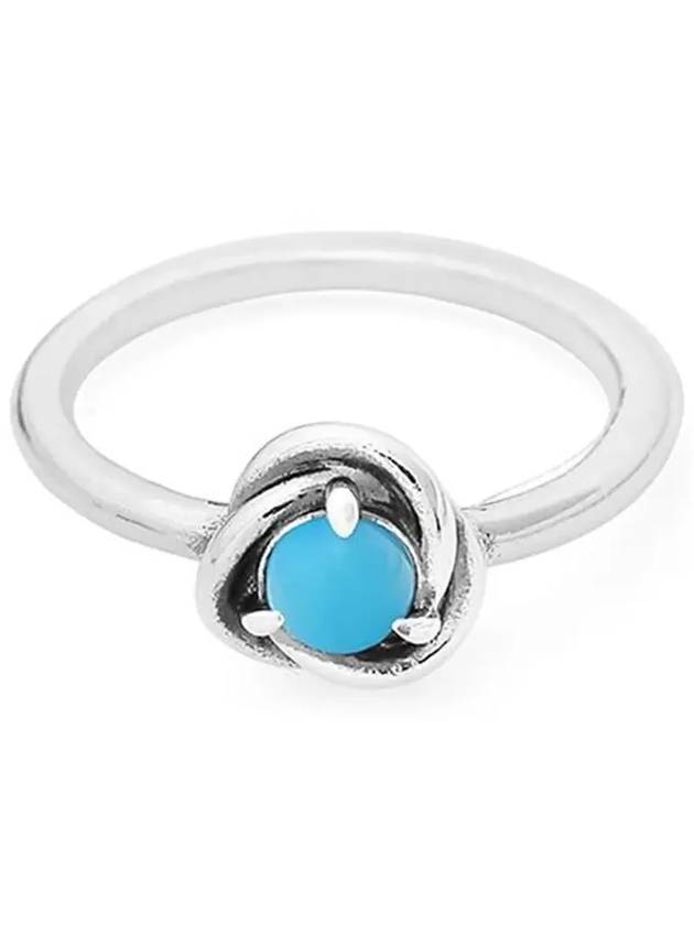 Moments December Turquoise Blue Eternity Circle Ring Silver - PANDORA - BALAAN 4