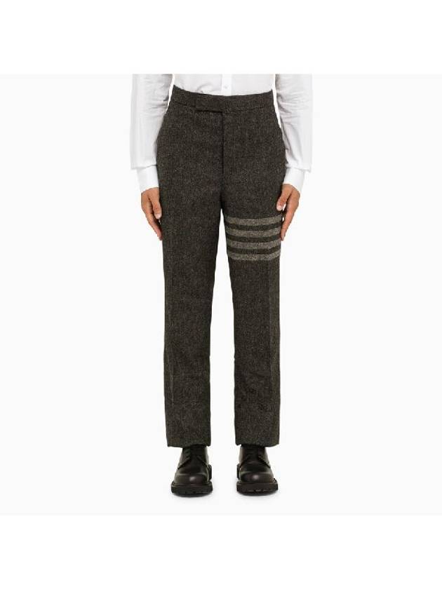 Donegal Tweed Low Rise 4 Bar Backstrap Straight Pants Grey - THOM BROWNE - BALAAN 10