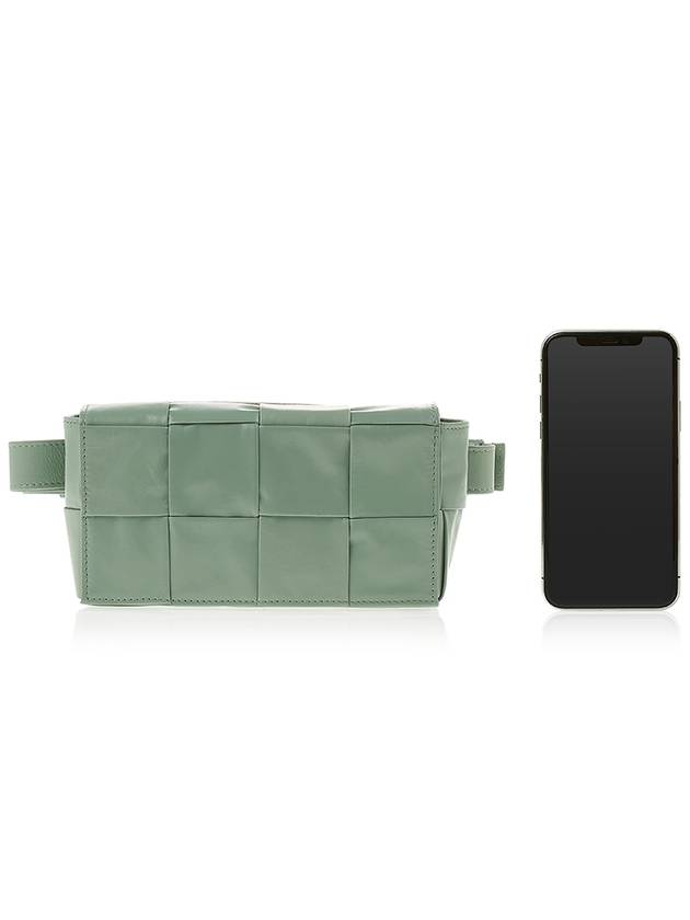 Intrecciato Cassette Mini Belt Bag Sage Green - BOTTEGA VENETA - BALAAN.