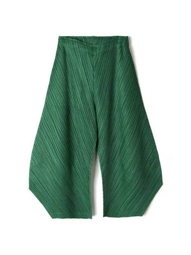 Pleated Wide Pants Green - ISSEY MIYAKE - BALAAN 1