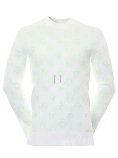 Men's Golf Gus Jacquard Crew Neck Sweatshirt White - J.LINDEBERG - BALAAN 2