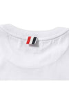 Men's Side Slit Relaxed Short Sleeve T-Shirt White - THOM BROWNE - BALAAN 5