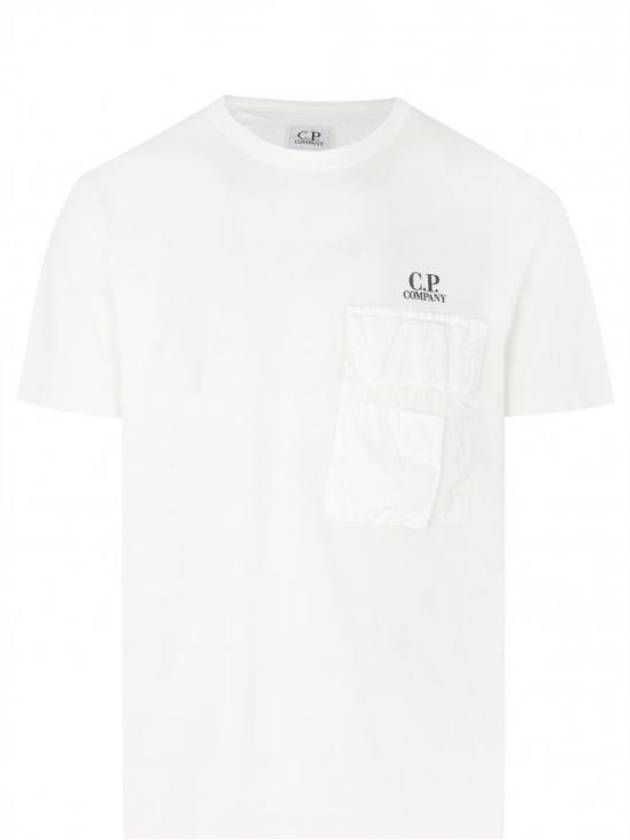 20/1 Jersey Pocket Short Sleeve T-Shirt White - CP COMPANY - BALAAN 2