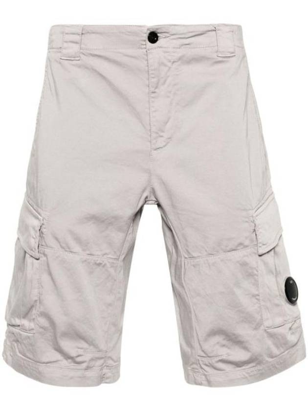 Stretch Satin Cargo Shorts Grey - CP COMPANY - BALAAN 2