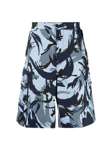 camo print bermuda cargo shorts blue - KENZO - BALAAN 1