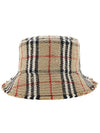 Check Boucle Bucket Hat Beige - BURBERRY - BALAAN 3