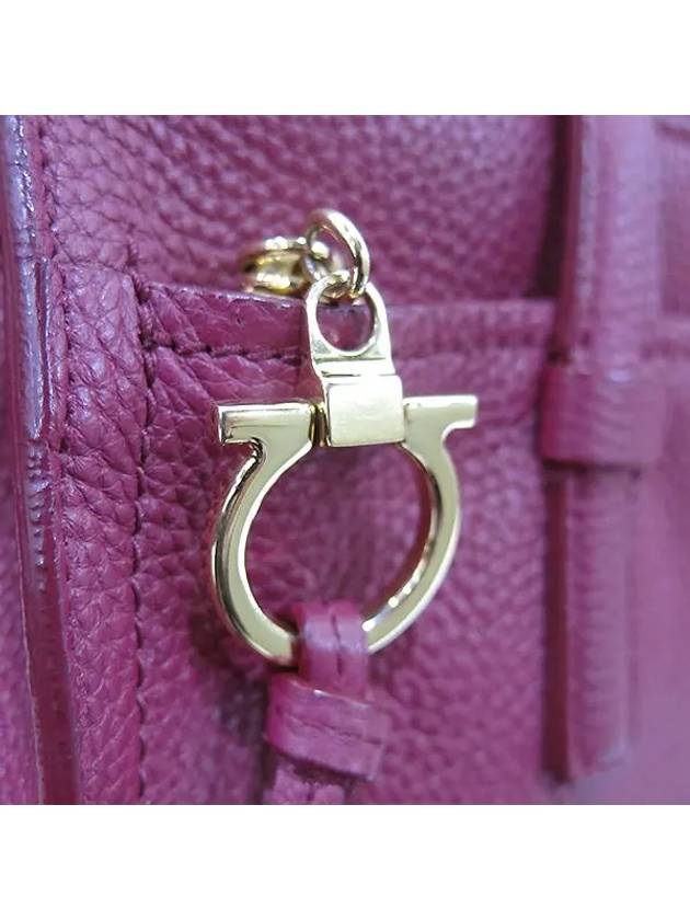 Ferragamo 21 F216 Purple Leather Gancini Logo AMY Shoulder Bag - SALVATORE FERRAGAMO - BALAAN 5