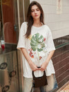 Monstera oversized t shirt off white - MSKN2ND - BALAAN 2