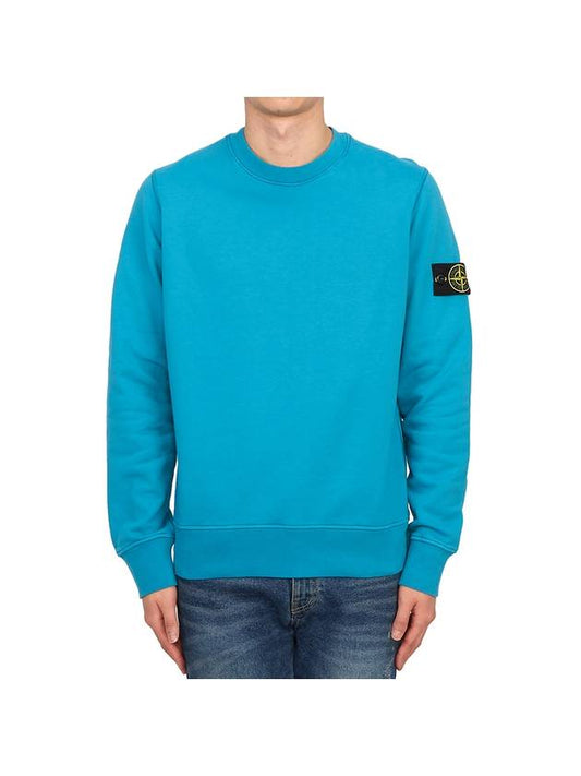 Compass Patch Crew Neck Sweatshirt Blue - STONE ISLAND - BALAAN 2