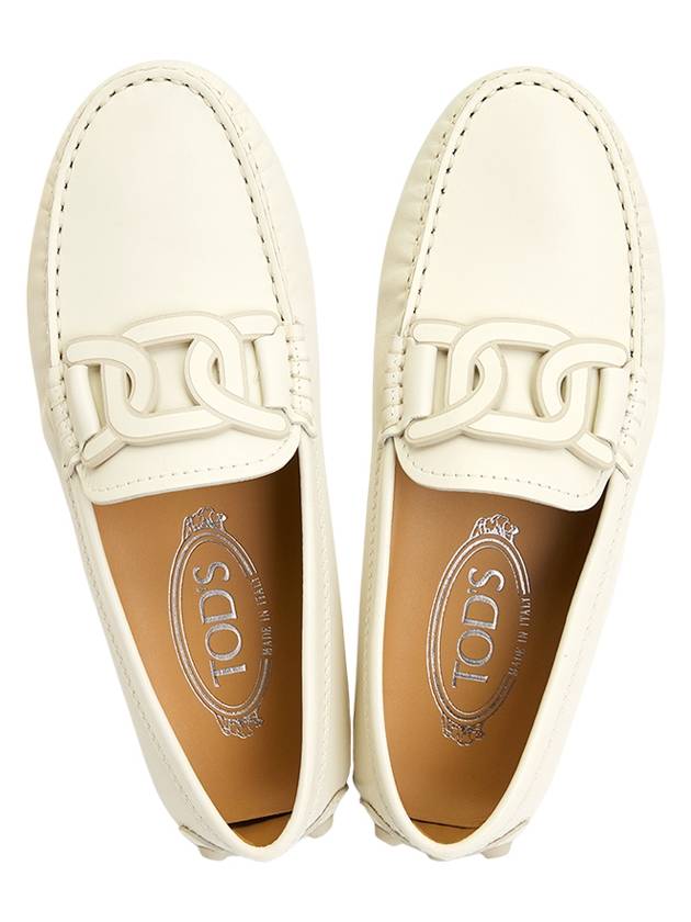 Kate Gommino Bubble Leather Driving Shoes Off White - TOD'S - BALAAN 3