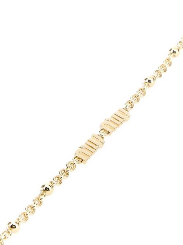 Logo Metal Necklace Gold - MIU MIU - BALAAN 3