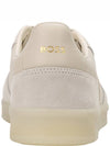 Green 50522850 272 Foil Print Brand Logo Leather Suede Sneakers - HUGO BOSS - BALAAN 4