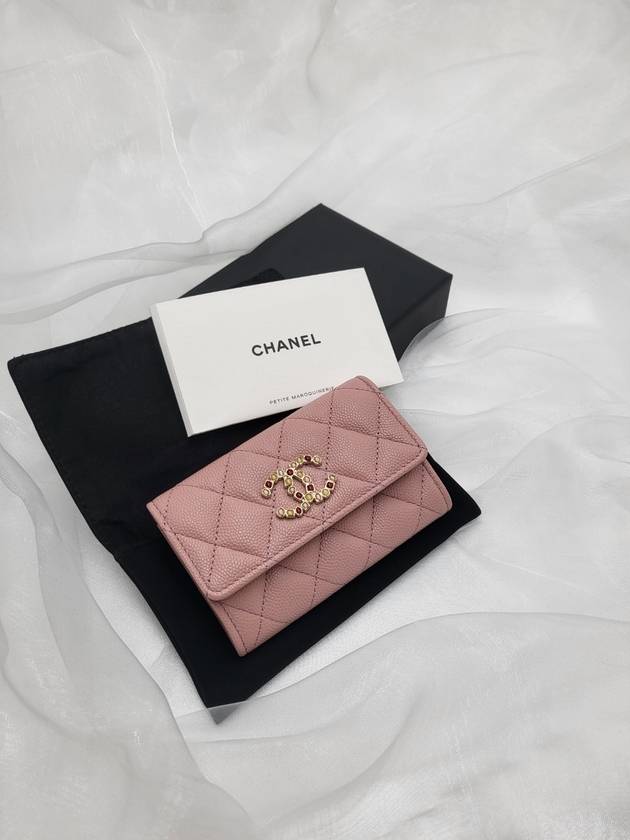 Classic snap card wallet pink - CHANEL - BALAAN 6