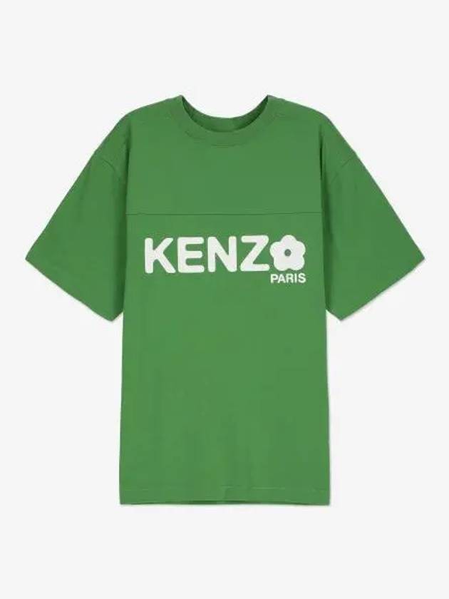 Men's Boke Flower Short Sleeve T-Shirt Green - KENZO - BALAAN 2