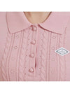 Golf Wear Summer Scarf Polo Knit Pink - J JANE - BALAAN 4