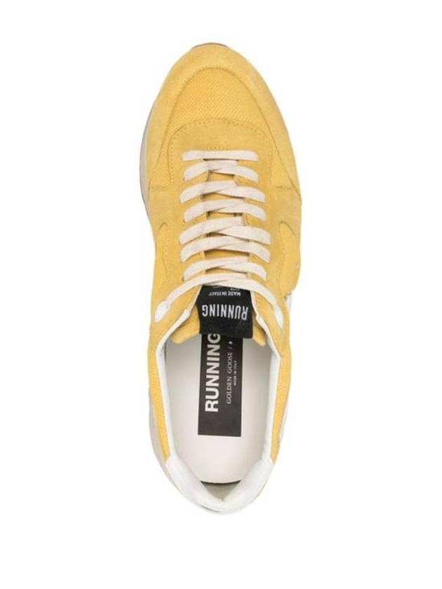 Running Sole White Leather Star Low Top Sneakers Yellow - GOLDEN GOOSE - BALAAN 5