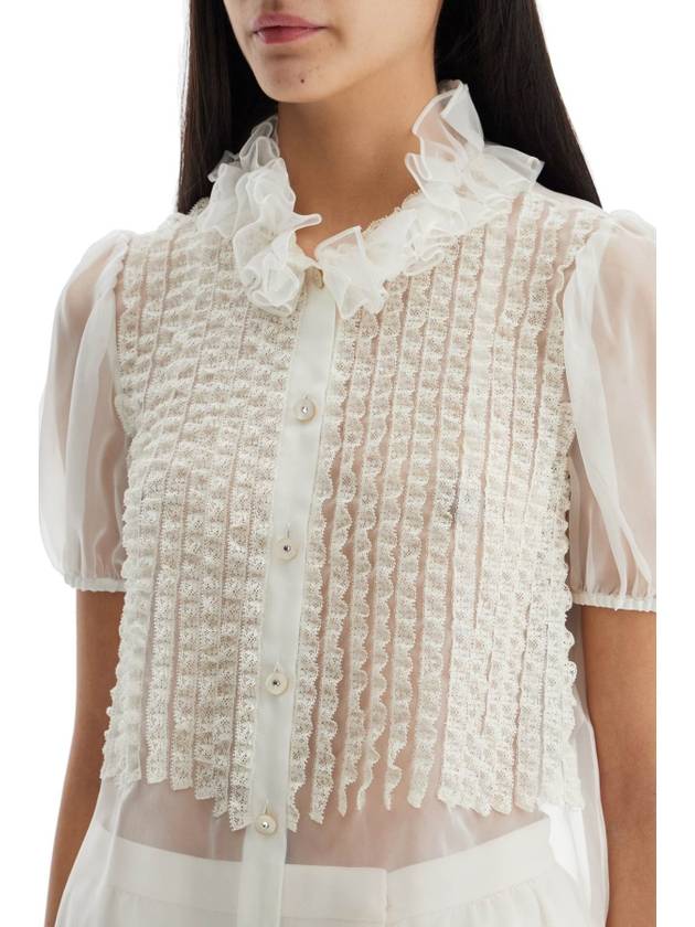 short-sleeved chiffon blouse - VALENTINO - BALAAN 4