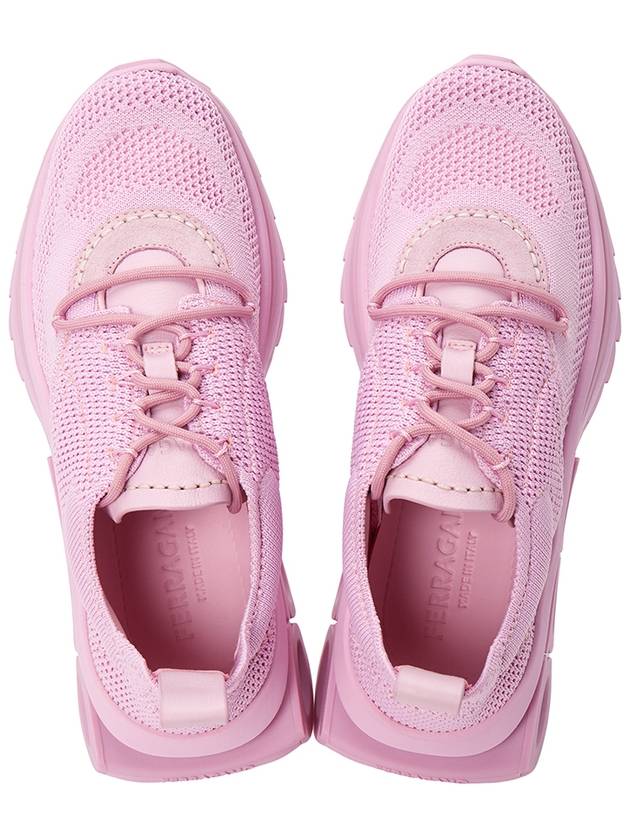 Running Nima Knit Low Top Sneakers Pink - SALVATORE FERRAGAMO - BALAAN 3