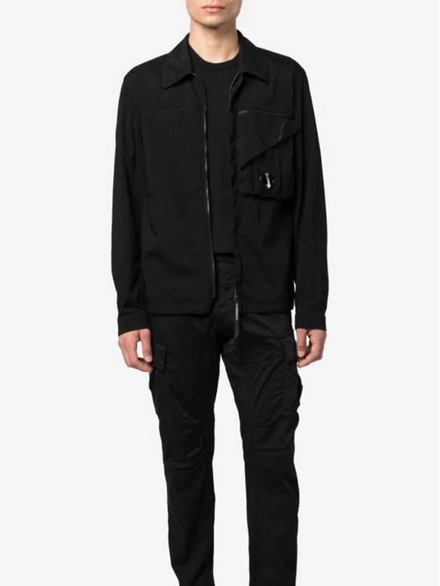 Tylon P Lens Overshirt Zip Up Jacket Black - CP COMPANY - BALAAN 3