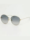 Eyewear Logo Round Frame Metal Sunglasses Grey - GUCCI - BALAAN 5