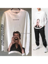 Men's David Bowie Barcode Long Sleeve TShirt White NUS19291001 - IH NOM UH NIT - BALAAN 1