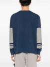 Logo Print Cotton Sweatshirt Blue - STONE ISLAND - BALAAN 6