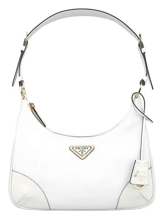 Re-Edition 2002 Re-Nylon and Brushed Leather Shoulder Bag White - PRADA - BALAAN 2