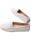 Women's Gommino Leather Driving Shoes White - TOD'S - BALAAN 7