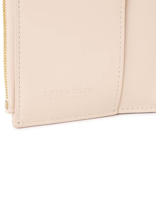 Cassette Tri-Fold Zipper Half Wallet Pink - BOTTEGA VENETA - BALAAN 7