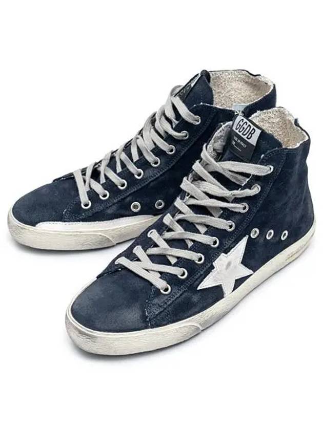 Francy Suede High Top Sneakers Navy - GOLDEN GOOSE - BALAAN 3