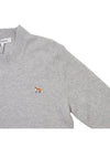 Baby Fox Patch Regular Knit Top Light Grey Melange - MAISON KITSUNE - BALAAN 5