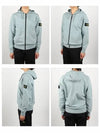 Wappen Patch Cotton Hooded Zip Up Sky Blue - STONE ISLAND - BALAAN 3