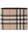 E Canvas Vintage Check Half Wallet Beige - BURBERRY - BALAAN 2