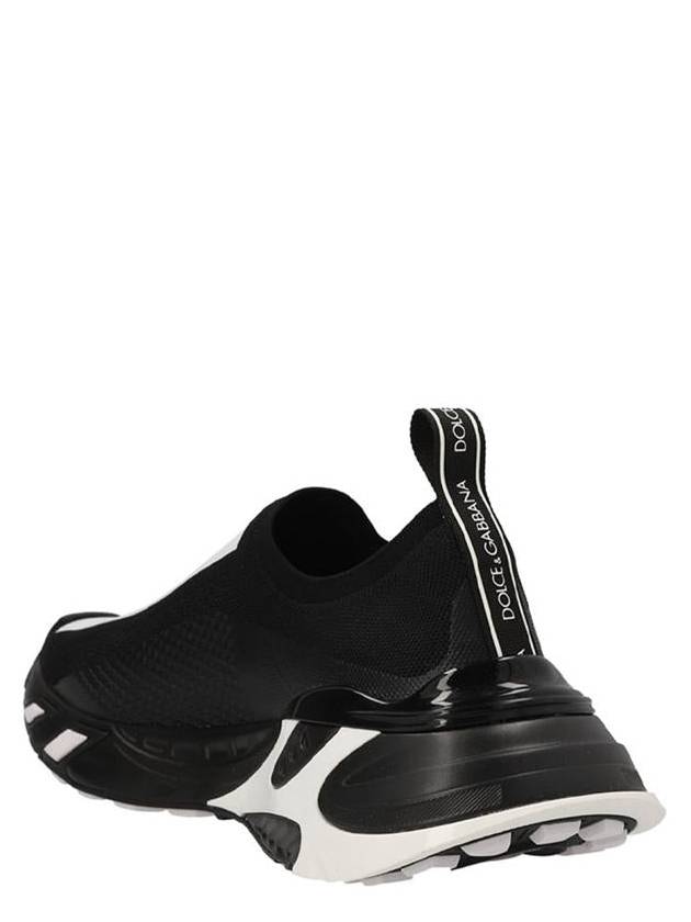 Stretch Mesh Slip-On Low Top Sneakers Black - DOLCE&GABBANA - BALAAN 3