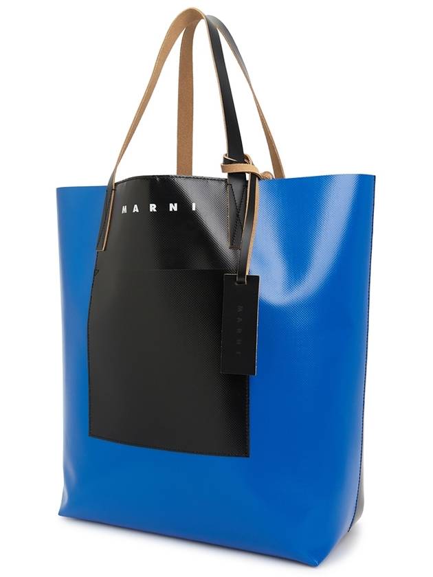 Tribeca Logo Tote Bag Blue - MARNI - BALAAN 3