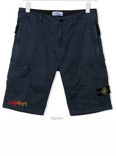 10 12 year old size dark navy wappen cargo shorts 7416L0110 - STONE ISLAND - BALAAN 1