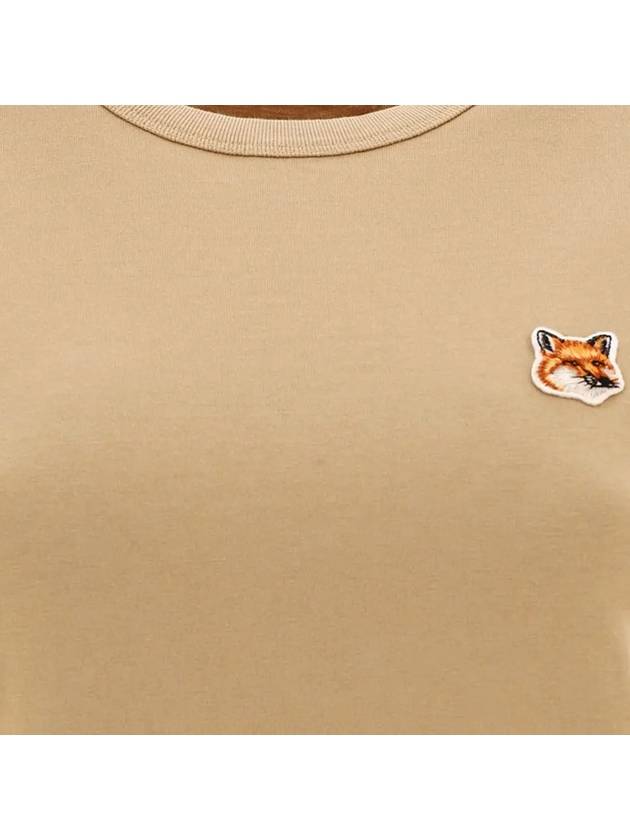 Fox Head Patch Short Sleeve T-Shirt Beige - MAISON KITSUNE - BALAAN 5