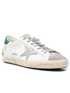 Superstar Green Heel Tab Leather Sneakers White - GOLDEN GOOSE - BALAAN 3