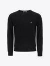 Logo Embroided Merino Wool Knit Top Black - VIVIENNE WESTWOOD - BALAAN 2