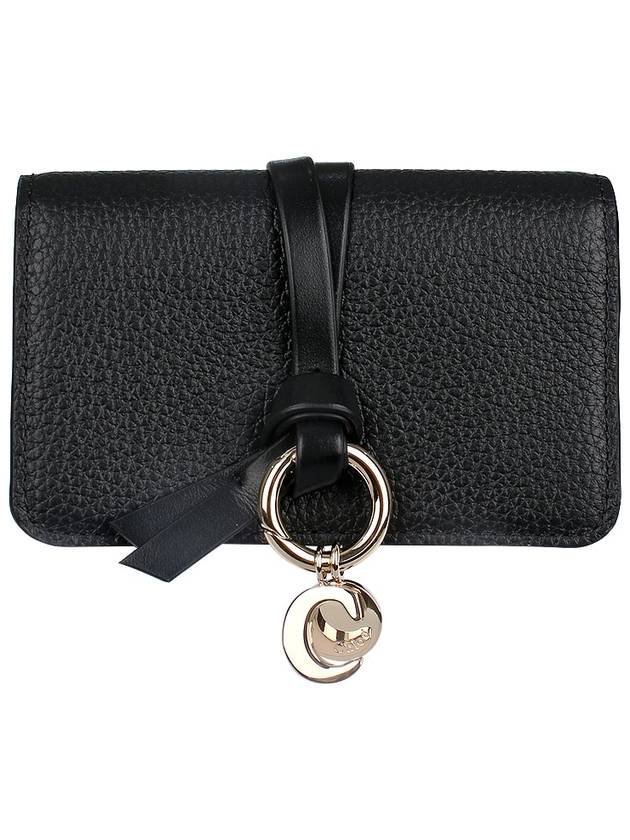 Alphabet Leather Flap Card Wallet Black - CHLOE - BALAAN 3