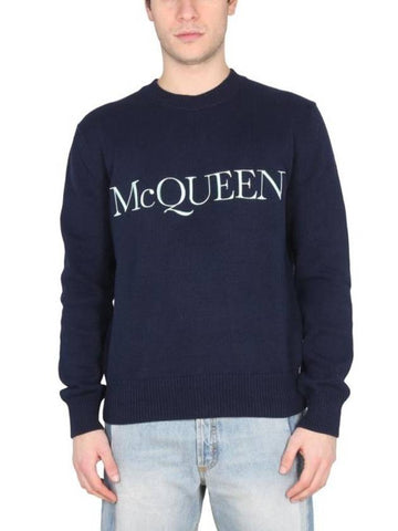 Sweater 651184 Q1XAY4064 BLUE - ALEXANDER MCQUEEN - BALAAN 1