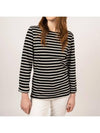 Minquiers Modern Stripe Long Sleeve T-Shirt Noir - SAINT JAMES - BALAAN 4