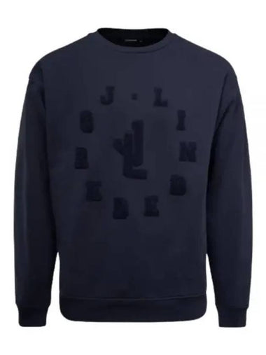 Kyzer Logo Crew Neck Sweater Navy - J.LINDEBERG - BALAAN 1