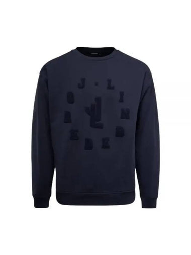 Kyzer Logo Crew Neck Sweater Navy - J.LINDEBERG - BALAAN 1