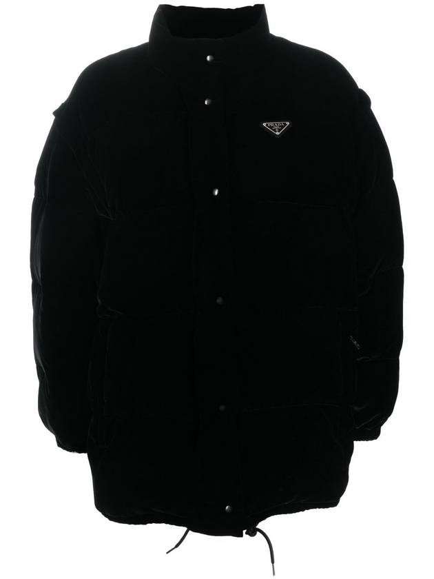 Oversized Re-Nylon Down Padding Black - PRADA - BALAAN 2