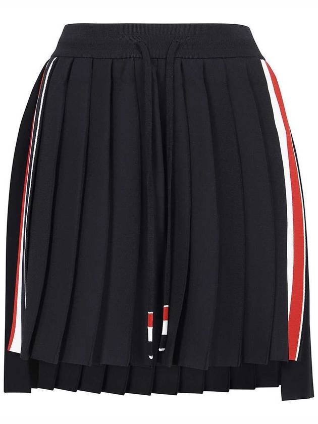 Side Stripe Dropback Mini Pleated Skirt Navy - THOM BROWNE - BALAAN 2